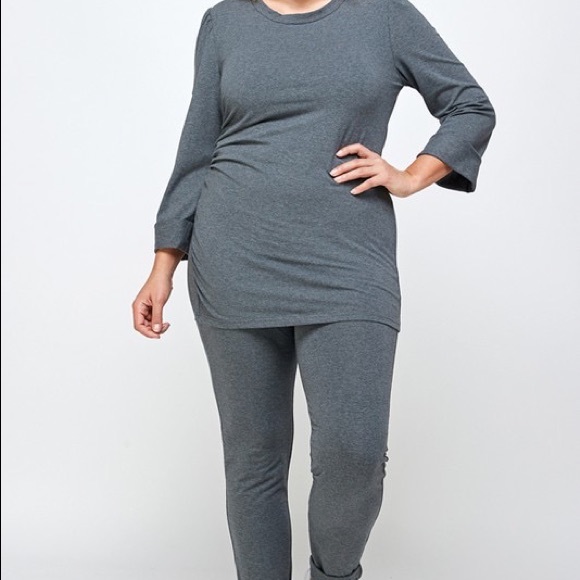 Side Drawstring Two Piece Set - Picture 2 of 6